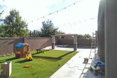 artificial grass installed at a play ground